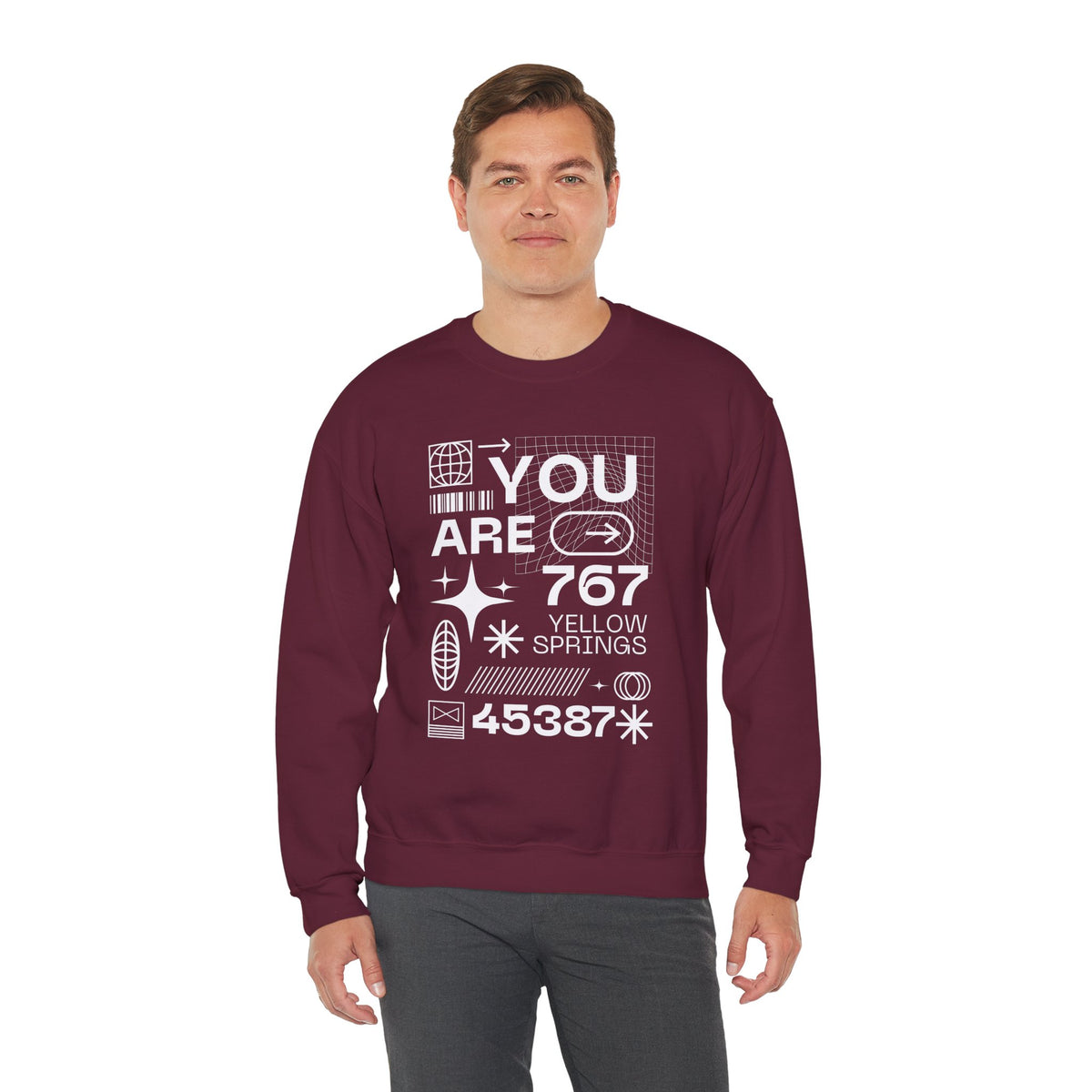 You Are 767 Yellow Springs Crewneck Sweatshirt