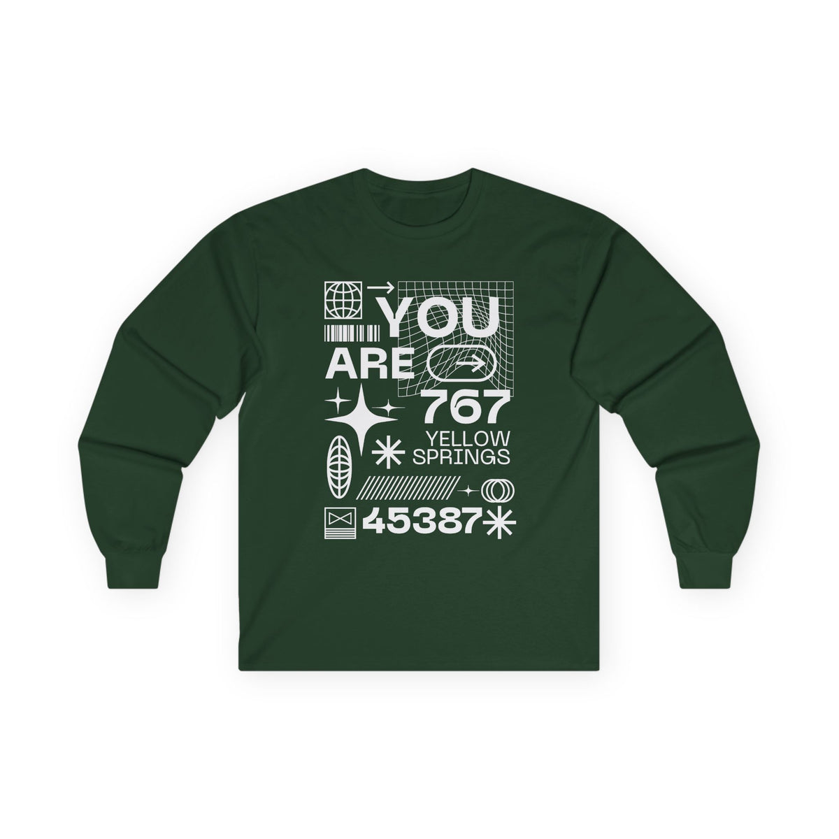 You Are Here 67 Yellow Springs Graphic Long Sleeve Tee