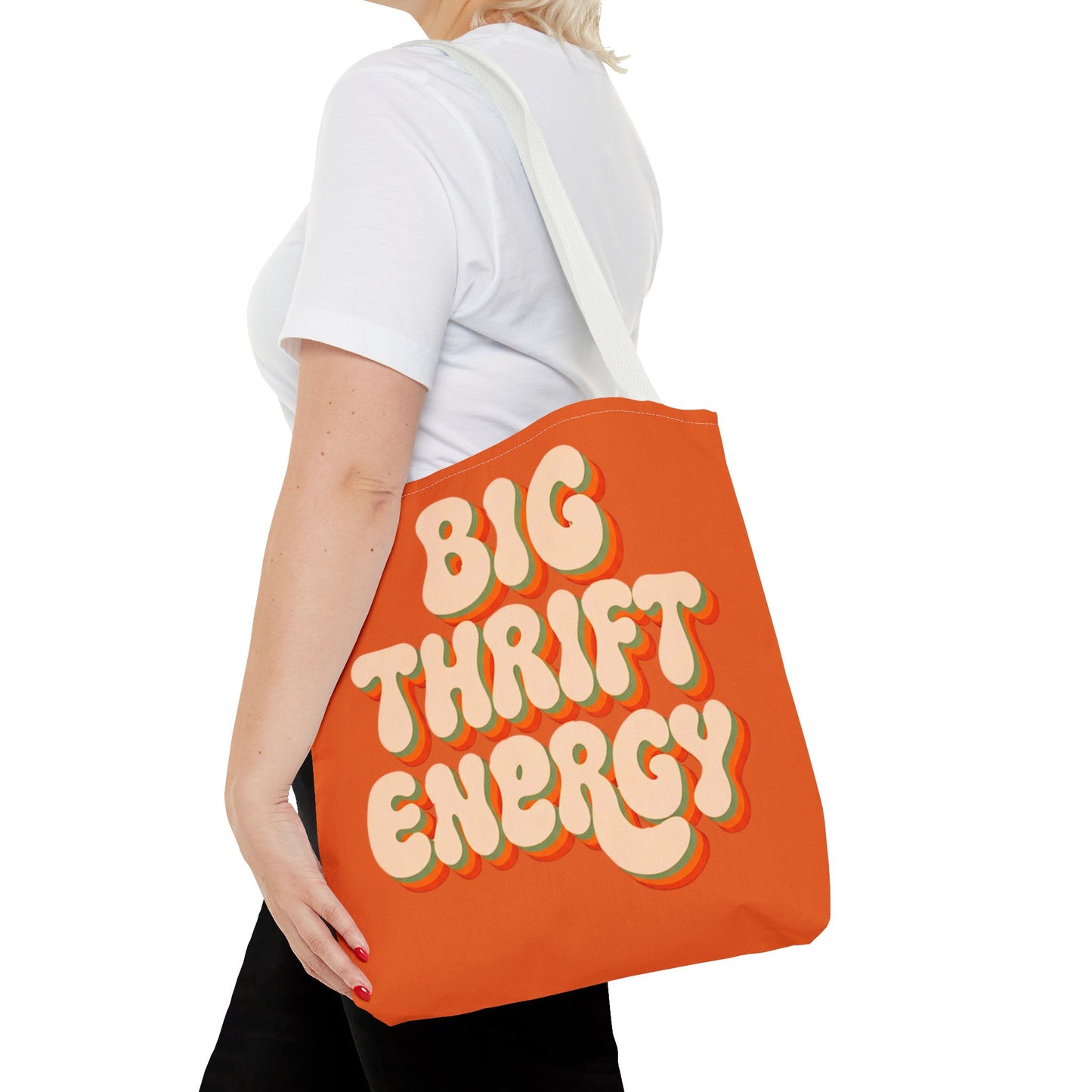 Retro "Big Thrift Energy" Tote Bag - Vintage-Inspired Reusable Shopping Tote