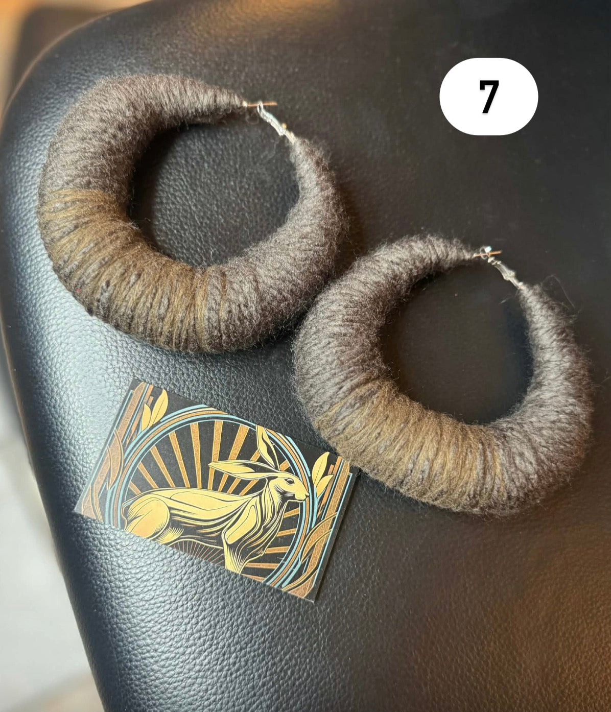 Large Fiber Hoop Earrings by Wyld Mama Art