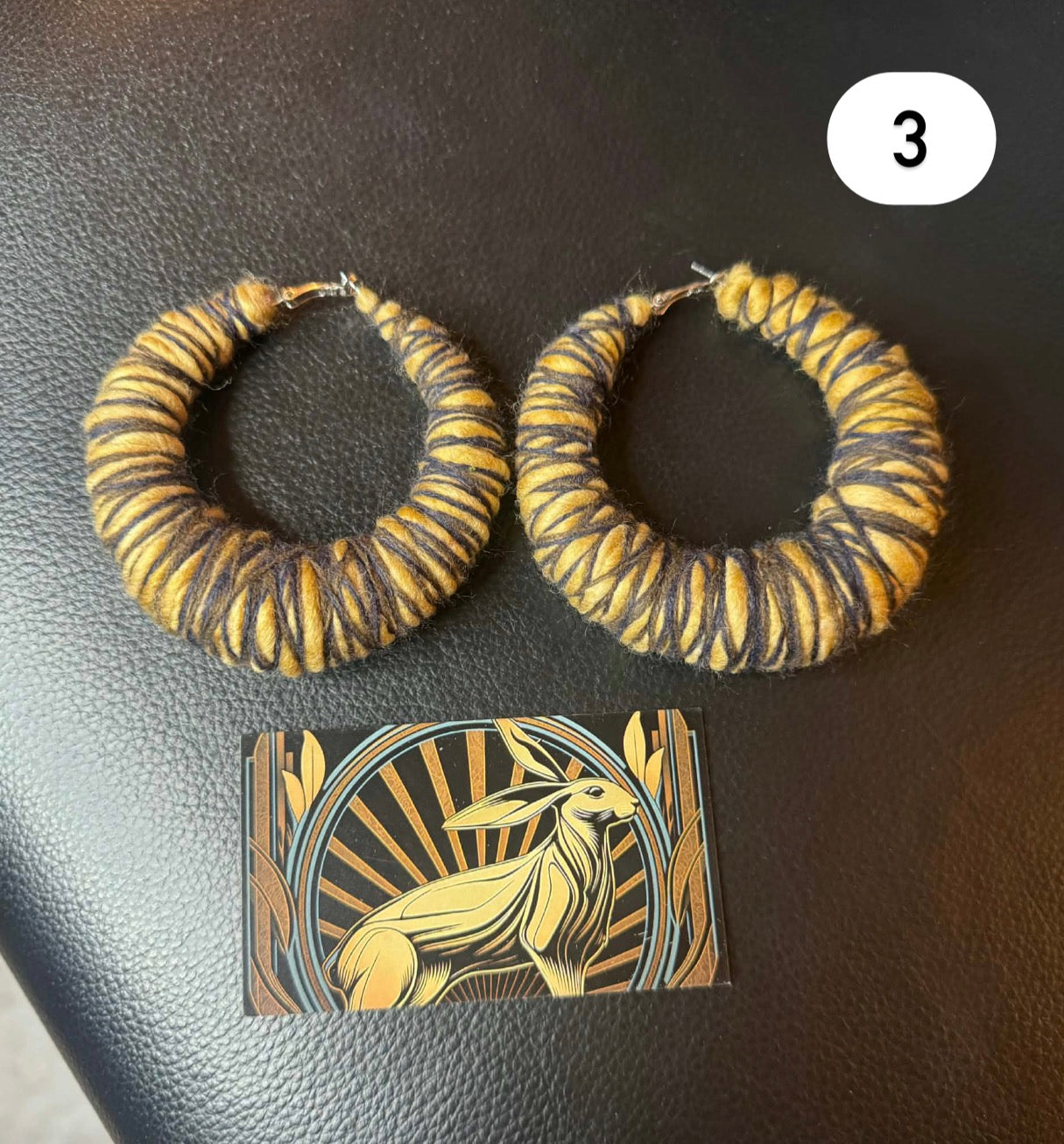 Large Fiber Hoop Earrings by Wyld Mama Art