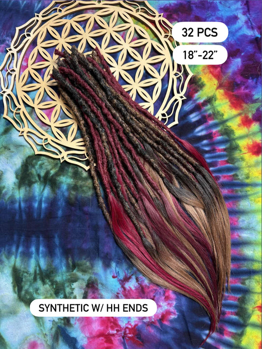 Extensions (32) - synthetic with human hair ends