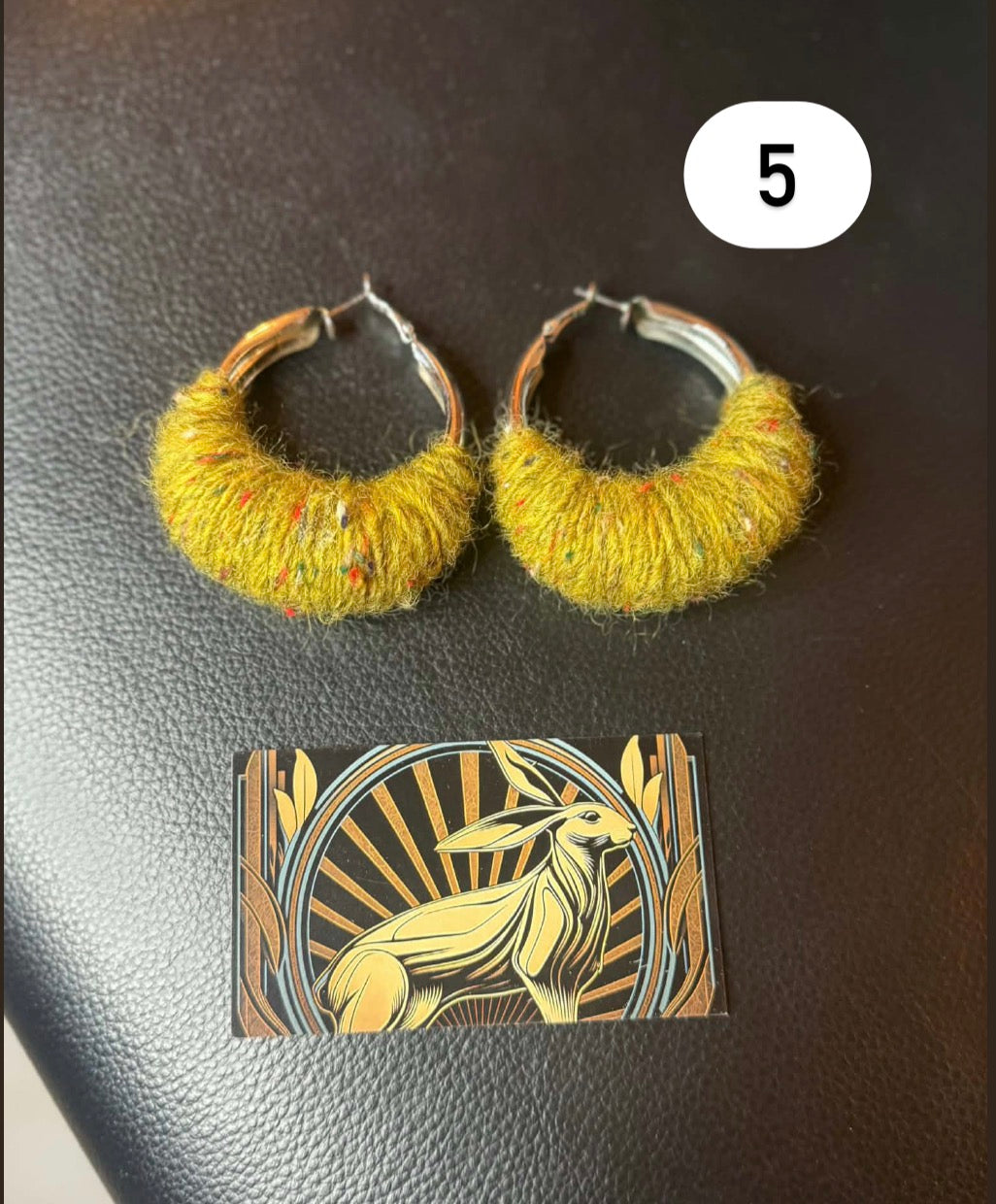 Large Fiber Hoop Earrings by Wyld Mama Art