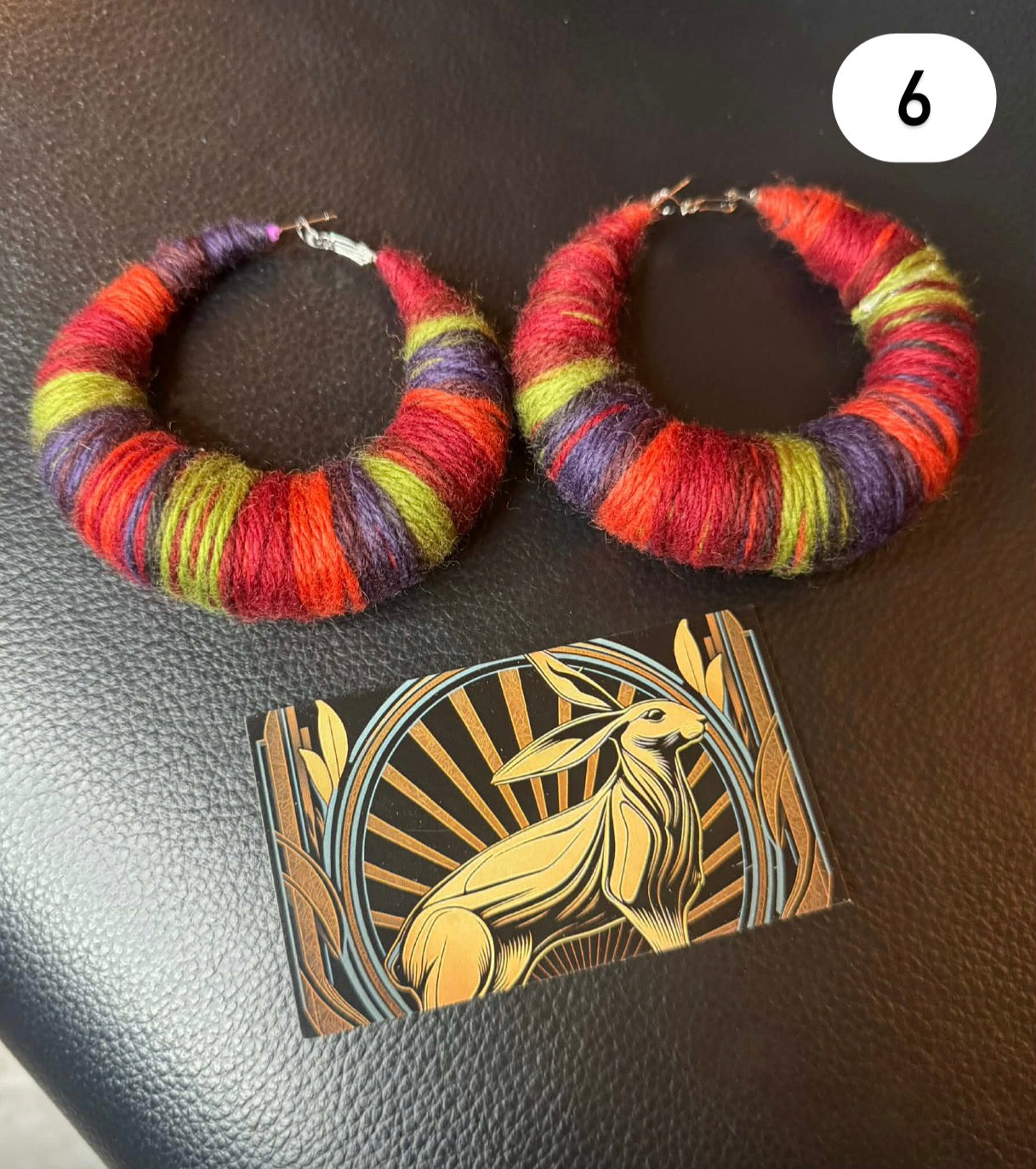 Large Fiber Hoop Earrings by Wyld Mama Art