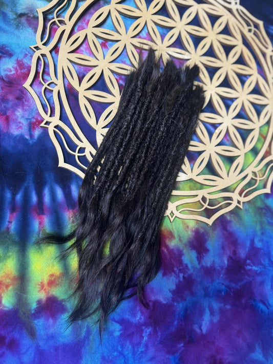 Extensions (29) - human hair (skinny, darker brown)