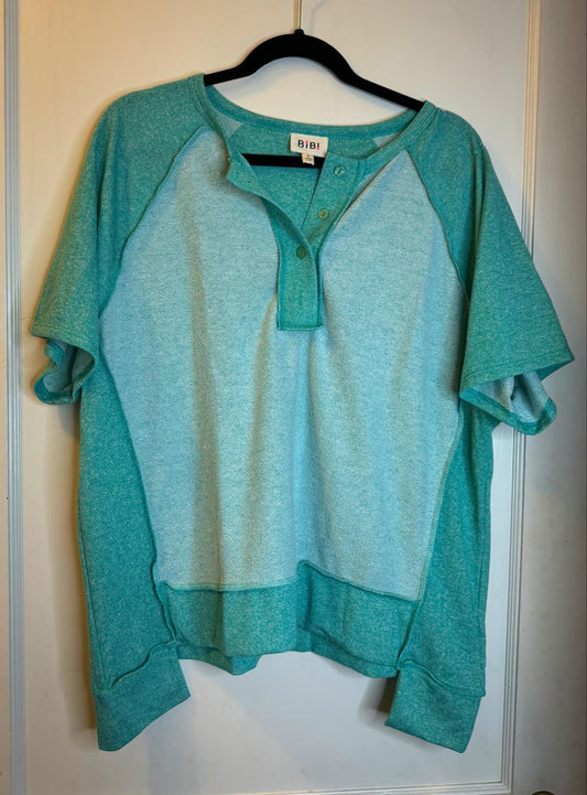 Teal Oversized Top